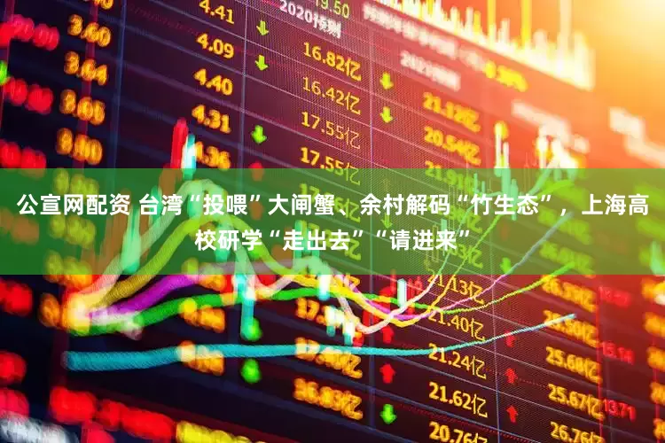 公宣网配资 台湾“投喂”大闸蟹、余村解码“竹生态”，上海高校研学“走出去”“请进来”